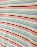 Vibe Girls Multi Striped Ribbed T-shirt