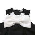 Lilou Girls Big Bow Scuba A-line Jumper Black