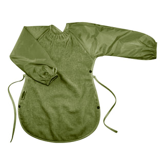 Buy olive Silly Billyz Velour Messy Eater Bib