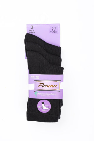 Florence Boys Fine Rib Bamboo Cotton 3 Pair Pack Socks Style: 176 - 13th Avenue