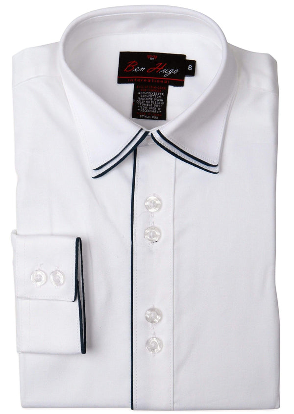 Ben Hugo White Shirt With Trim Style: 493 - 13th Avenue