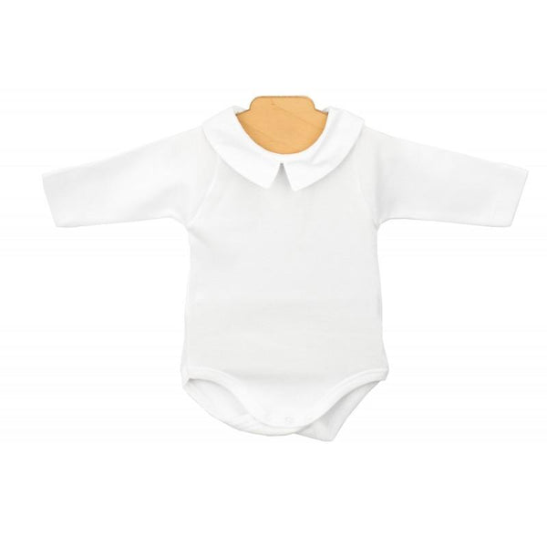 Babidu White Baby Polo With Collar - 13th Avenue
