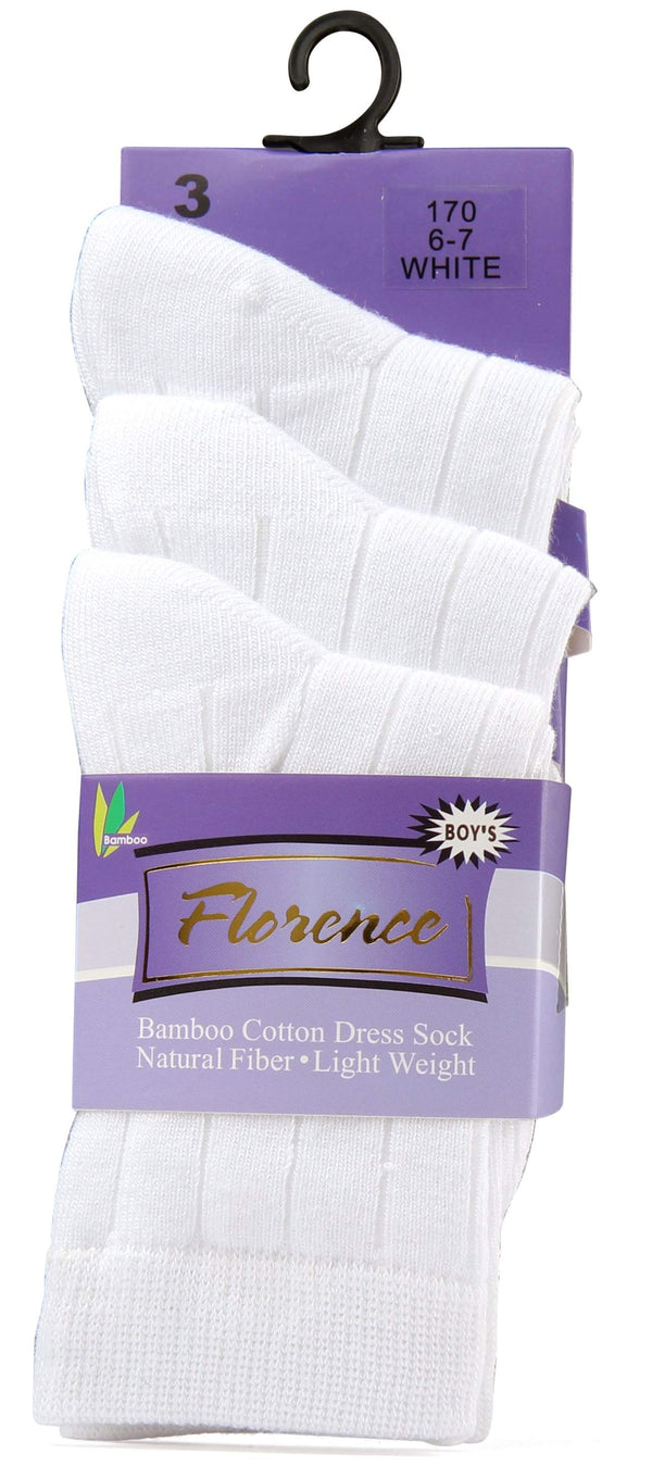 Florence Boys Rib Bamboo Cotton 3 Pair Pack Socks Style: 170 - 13th Avenue