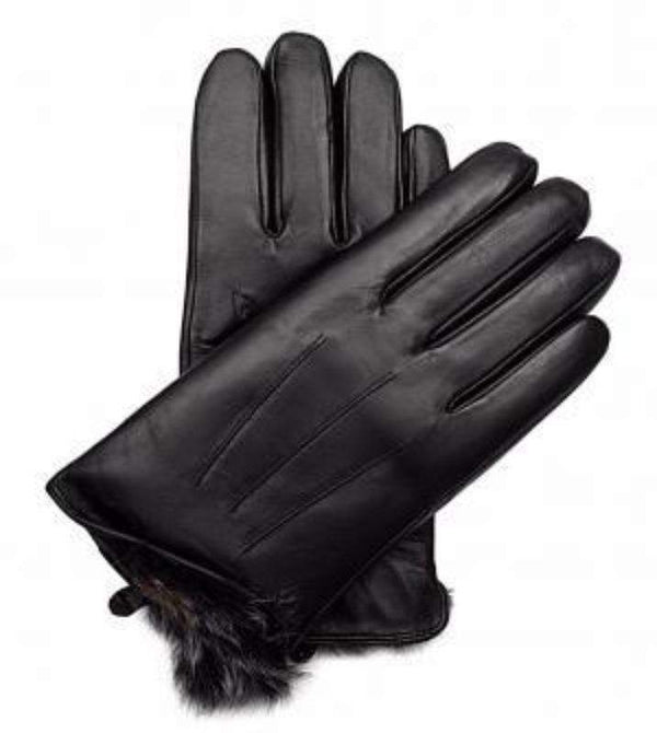 Valentini Men's Genuine Leather Gloves With Rabbit Fur - 13th Avenue
