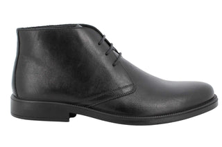 Imac Mens Black Leather Lace-Up Boot Shoes - 13th Avenue