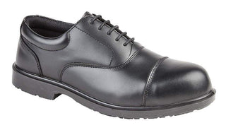 Grafters Uniform Safety Capped Oxford Black Shoe - 13th Avenue