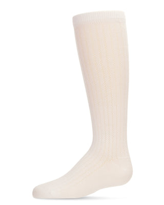 MeMoi Chain Knee High Socks Winter White - 13th Avenue