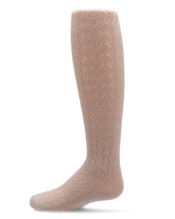 Memoi Shimmer Pointelle Tights Rose Gold - 13th Avenue