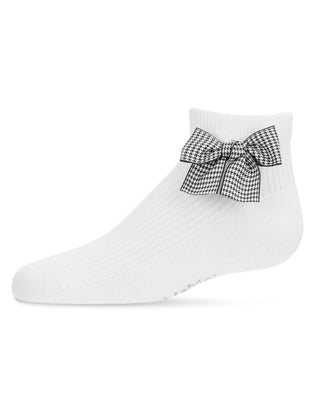 MeMoi Herring Thin Ribbed Anklet Socks White - 13th Avenue