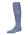 MeMoi Dazzling Hearts Knee-High Socks Style: MKF-7054 - 13th Avenue