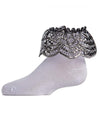 MeMoi Scalloped Metallic Anklet Girls Socks Style: MKF-6023 - 13th Avenue