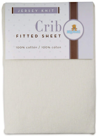 Big Oshi Fitted Knit Cotton Crib Sheet Cream - 13th Avenue