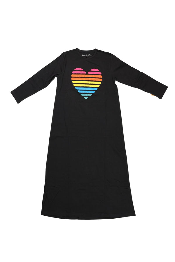 Sister Fruit Girls Rainbow Nightgown Black - 13th Avenue
