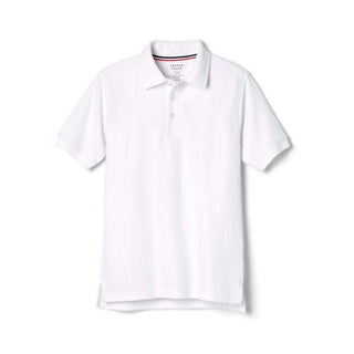 French Toast Mens White Short Sleeve Pique Polo Shirt - 13th Avenue