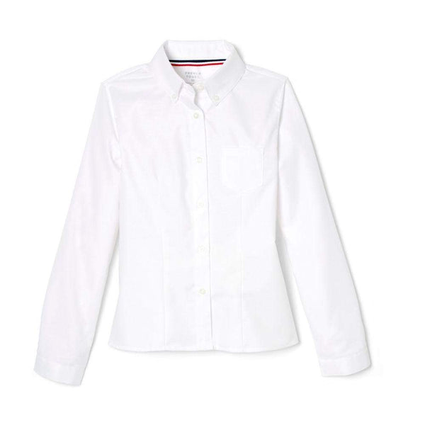 French Toast Girls Long Sleeve White Oxford Shirt - 13th Avenue