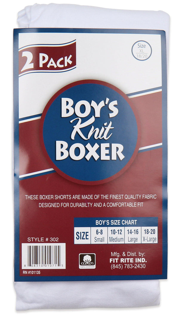 Fit Rite Boys knit Boxer Shorts Pack of 2 - 13th Avenue