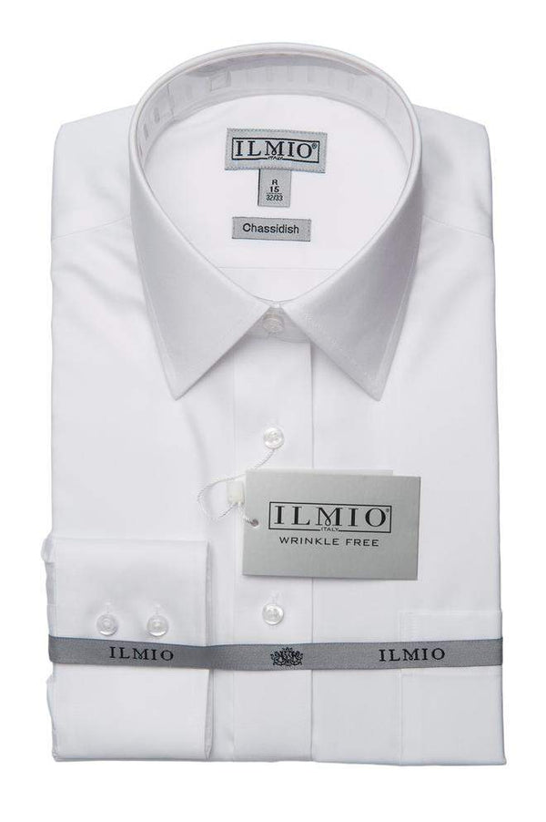 Ilmio Poly Cotton Silver Label Mens Shirt Chassidisch (Right Over Left) Slim Fit - 13th Avenue