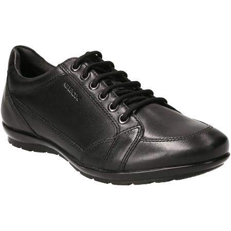 Geox Smooth Leather Mens Black Shoe - 13th Avenue