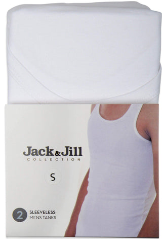 Jack & Jill Mens Sleeveless Undershirts Pack of 2 - 13th Avenue