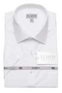Ilmio Poly Cotton Silver Label Mens White Shirt Short Sleeves - 13th Avenue