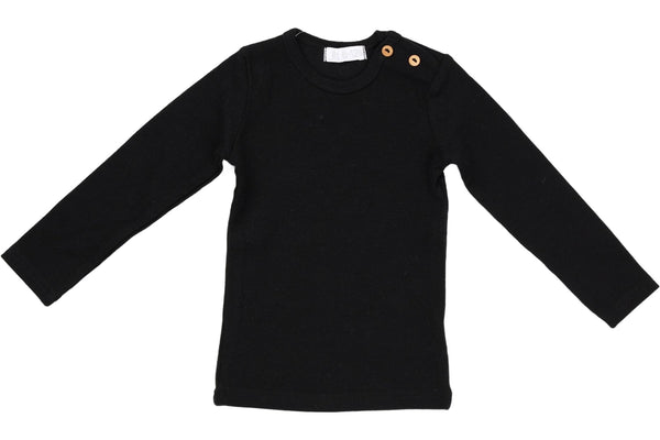 JayBee Baby Ribbed T-Shirt Long Sleeve Black - 13th Avenue