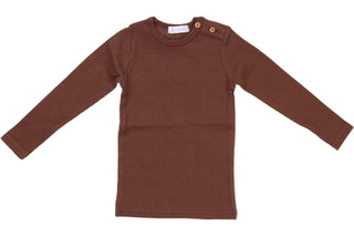 JayBee Ribbed T-shirt Long Sleeve - Brown - 13th Avenue