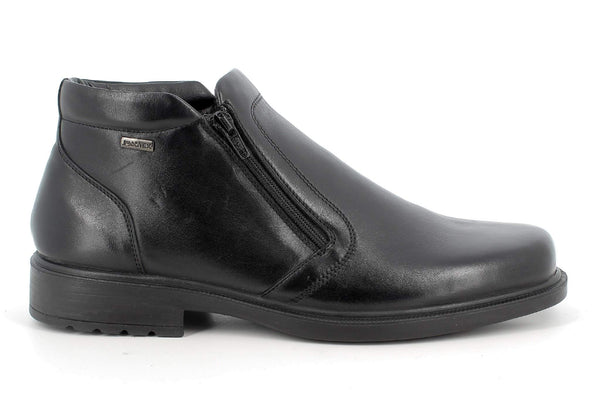 Imac Mens Black Leather Zipper Boot Shoes - 13th Avenue