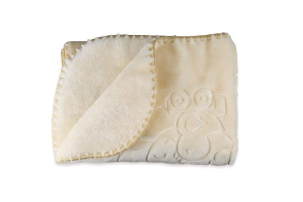 Big Oshi Fuzzy Plush Spanish Blanket Beige 80x110cm - 13th Avenue
